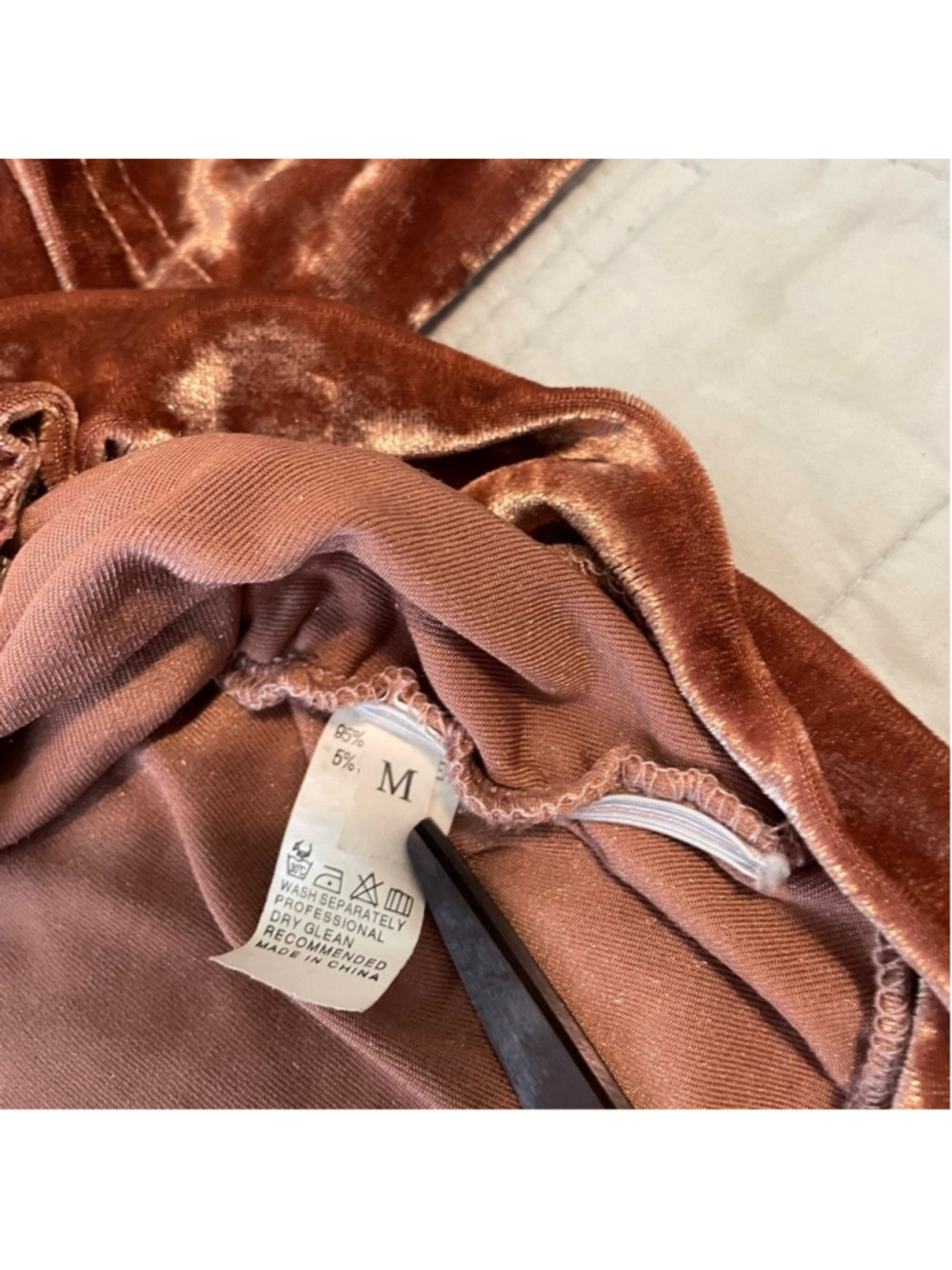 Velvet Zip-Front Jacket with Crystal CC Logo - unbranded - Picture 4 of 5